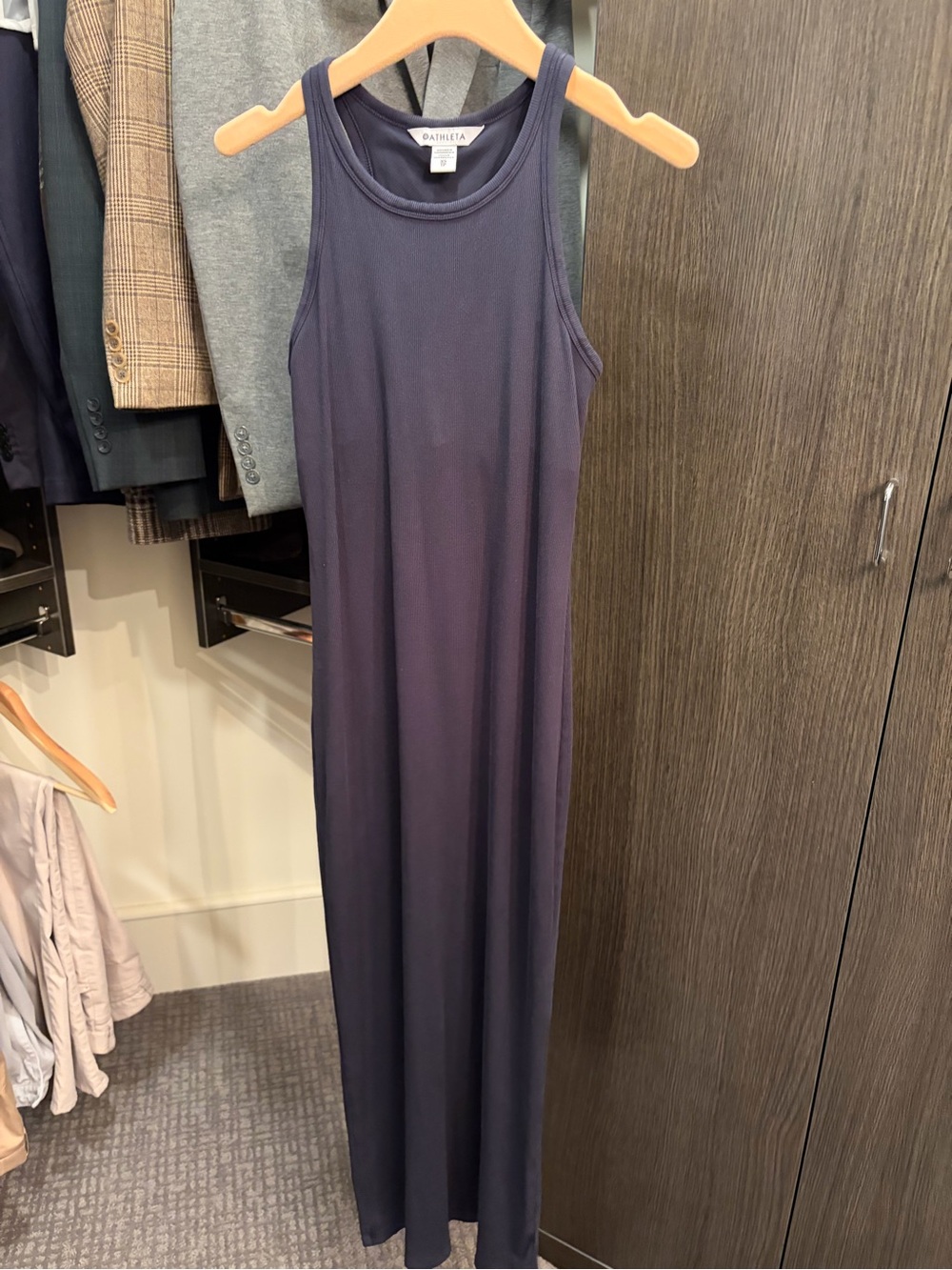 Athleta Signature Rib Maxi Dress Navy